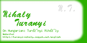 mihaly turanyi business card